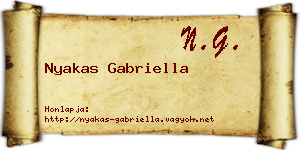 Nyakas Gabriella névjegykártya